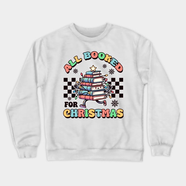 All Booked for Christmas Crewneck Sweatshirt by MZeeDesigns